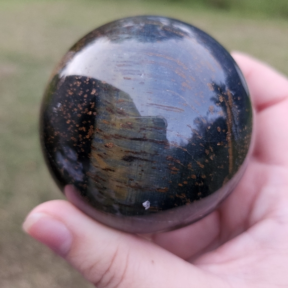 blue tiger eye sphere 2.8 in - Picture 3 of 3